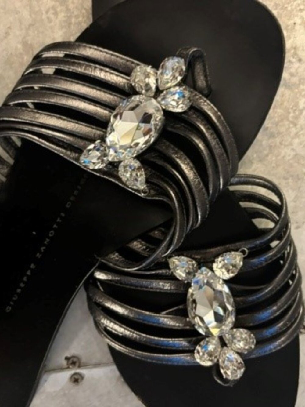GIUSEPPE ZANOTTI JEWELED FLATS SIZE 7 - Picture 6 of 8